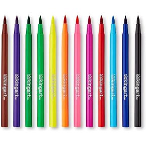 KINGART Watercolor Brush Markers, 36 Piece, Multicolor, 410-36