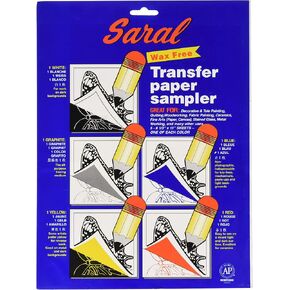 Saral, Blue Wax Free Transfer Paper Sampler Includes 1 Each of White Graphite, Yellow, Red in Kuwait