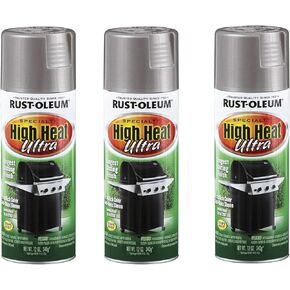 Rust-Oleum 241169-3PK High Heat Ultra Spray Paint, 12 oz, Black, 3 Pack