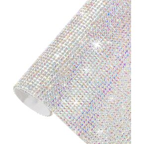 MECCANIXITY Bling Crystal Rhinestone Sheet Self-Adhesive Rhinestone Diamond Gems Sticker 4.72 x 7.87 Inch DIY Car Decoration Sticker for DIY Car Phone Clothing, DIY Craft Dark Green