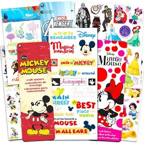 Disney World Vacation Stickers Super Set ~ Bundle Includes 7 Mickey Mouse, Disney Princess, Star Wars Sticker Packs (Disney Mickey Mouse Party Supplies, Scrapbook Supplies)