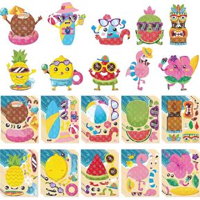 HubirdSall 45Pcs Cats Make-a-Face Stickers Make You Own Cats Holographic Stickers Games School Activity Reward for Kids Teacher Art Craft Birthday Gift Party Favors Room Decor Sticker for Children