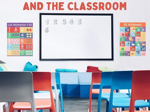 12 ملصقًا إسبانيًا للفصل الدراسي - الأبجدية الإسبانية، والألوان الإسبانية، ومخطط الكلمات الإسبانية. لوازم مدرس اللغة الإسبانية للفصل الدراسي هي 13x17، قابلة للمسح الجاف in Kuwait