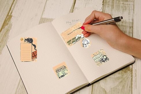 ملصقات هالوين بنمط قديم من ALOHA SUN - ملصقات عطلة كلاسيكية لهدايا الأطفال، الحرف اليدوية، التخطيط، سجل القصاصات والمجلات (10 قطع) in Kuwait