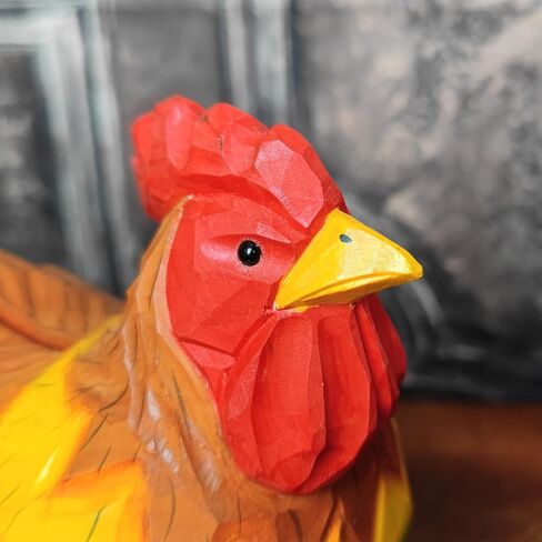 ARSTRIA اليدوية الديك الخنزير البنك المال البنك صندوق توفير المال الملونة خشبية سطح المكتب زخرفة وعاء توفير التماثيل تحصيل للطلاب هدية لغرفة المعيشة 5.9 بوصة عالية in Kuwait