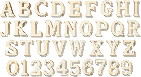 Juvale 144 Pieces Small Wooden Alphabet Letters and Numbers for DIY Crafts, 1-Inch ABCs for Home Decor (4 Sets) in Saudi Arabia