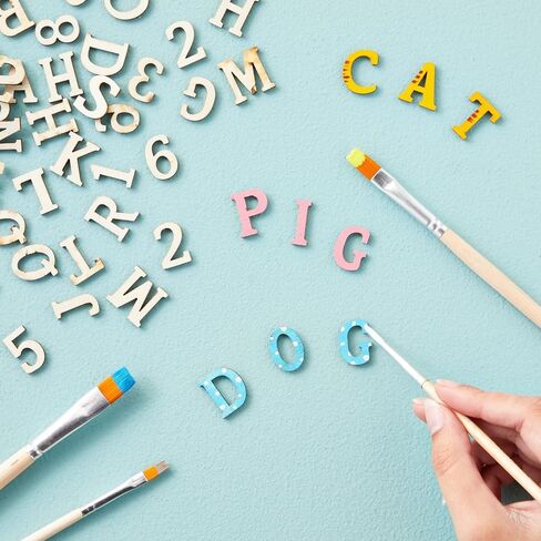 Juvale 144 Pieces Small Wooden Alphabet Letters and Numbers for DIY Crafts, 1-Inch ABCs for Home Decor (4 Sets) in Saudi Arabia