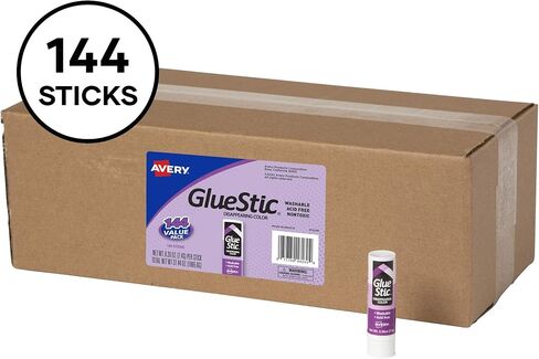 Avery Glue Stick Value Pack Disappearing Purple Color, Washable, Nontoxic, 0.26 oz. Permanent Glue Stic, 18pk (98079) in Kuwait