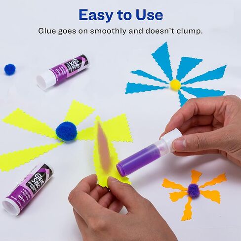 Avery Glue Stick Value Pack Disappearing Purple Color, Washable, Nontoxic, 0.26 oz. Permanent Glue Stic, 18pk (98079) in Kuwait