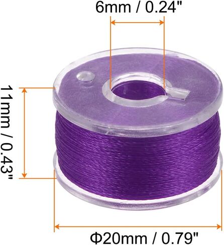 HARFINGTON Prewound Bobbin Thread Set of 5pcs with Storage Plastic Case for Embroidery and Sewing Machine, Blue Green in Kuwait