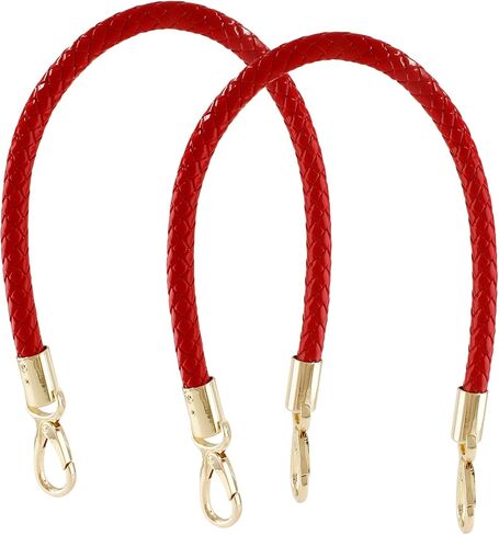Auvotuis 2Pcs Replacement Purse Handles PU Leather Purse Strap Handbag Handles with Button for Bags DIY Making Accessories (15.6 Inch, Brown) in Saudi Arabia