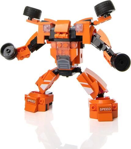 مجموعة مكعبات بناء سيارة سباق بلوك بيلدر. مكعبات بناء سيارة السباق للأطفال والكبار (أحمر) in Kuwait