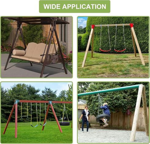 Gribouillage Swing Set Bracket 12 "Swing Bracket A-Frame Construction Swing Set الأجهزة مادة حديدية مع مسحوق أخضر نهاية قوس مجموعة أرجوحة مجموعة لساقين (4"x4") و1 (4"x6") شعاع، 2 جهاز كمبيوتر شخصى in Kuwait