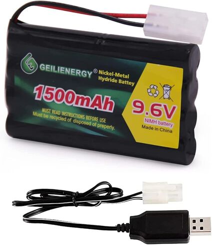 GEILIENERGY 9.6V NI-MH Rechargeable Battery Pack with Standard Tamiya Connector for RC Car, Robots and OTC Genisys 239180 & EVO Scanner(1 Pack) in Saudi Arabia
