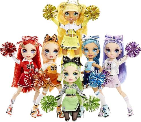 Rainbow High Cheer Sunny Madison – Yellow Cheerleader Fashion Doll with Pom Poms and Doll Accessories, Great Gift for Kids 6-12 Years Old in Kuwait