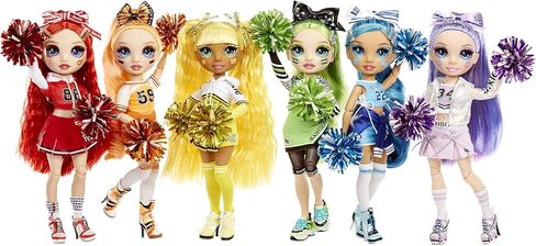 Rainbow High Cheer Sunny Madison – Yellow Cheerleader Fashion Doll with Pom Poms and Doll Accessories, Great Gift for Kids 6-12 Years Old in Kuwait