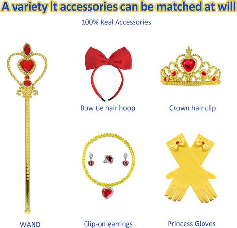 isswya Snow White Costume for Girls Princess Snow White Dress for Kids Halloween Christmas Party Cosplay Outfits 2-10Y in Saudi Arabia