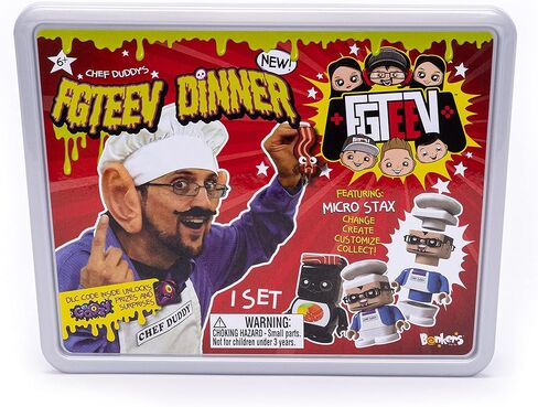 FGTeeV – Chef Duddy Dinner - Filled with Surprises Including Gurkey Turkey Gravy Putty, and 4 Food-Themed Micro STAX Figures – Change, Create, Customize, Collect in Kuwait