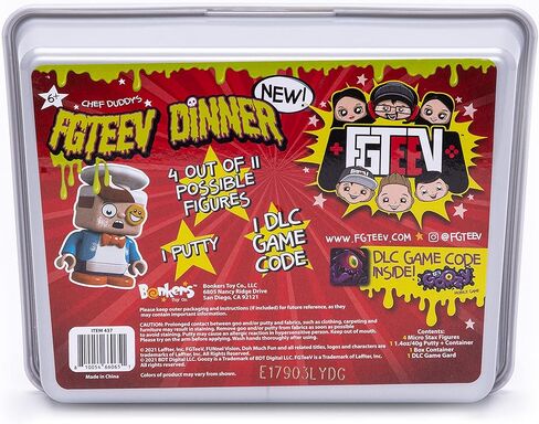 FGTeeV – Chef Duddy Dinner - Filled with Surprises Including Gurkey Turkey Gravy Putty, and 4 Food-Themed Micro STAX Figures – Change, Create, Customize, Collect in Kuwait