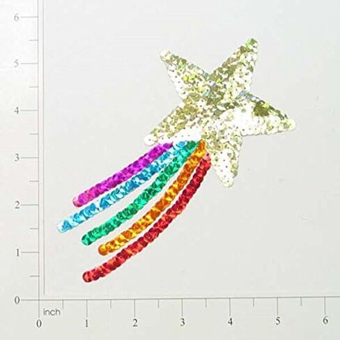 Expo International Prism Shooting Star Sequin Patches/Appliques, Multi Colors in Saudi Arabia