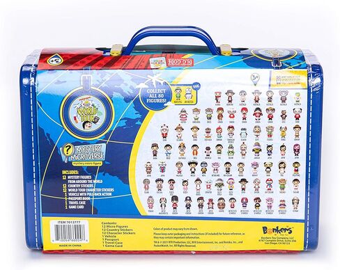 Ryan’s World Tour Suitcase, 12 Country Themed Mystery Micro Figures With Matching Stickers, Exclusive Vehicle, Educational Passport Book, Display Stands To Show Off Collection, Storage Suitcase in Kuwait