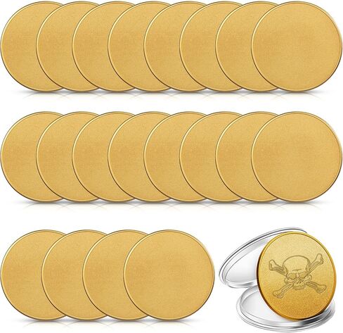 Yinkin 20 Pieces Blank Coin Threaded Edged 40 mm with Acrylic Protection Box Laser Engravable Pattern for DIY Crafts Engraving Travel Birthday Commemorative Collection (Gold, Silver, Red Bronze) in Saudi Arabia