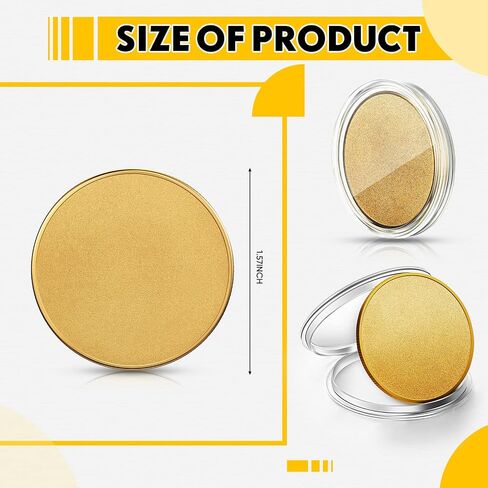 Yinkin 20 Pieces Blank Coin Threaded Edged 40 mm with Acrylic Protection Box Laser Engravable Pattern for DIY Crafts Engraving Travel Birthday Commemorative Collection (Gold, Silver, Red Bronze) in Saudi Arabia