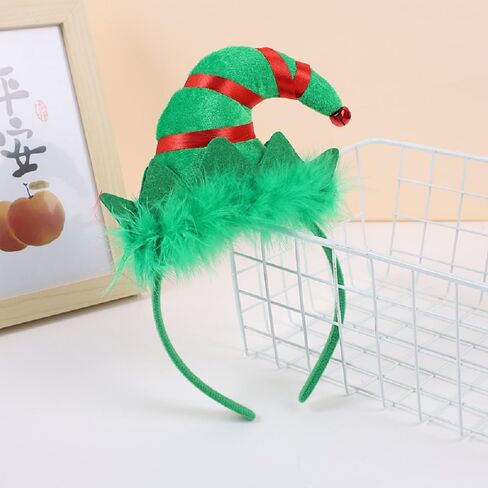 Wgudzpj عيد الميلاد قزم Headbands القبعات سانتا قزم عقال أغطية الرأس مع أجراس لعيد الميلاد ازياء التبعي الطرف in Kuwait