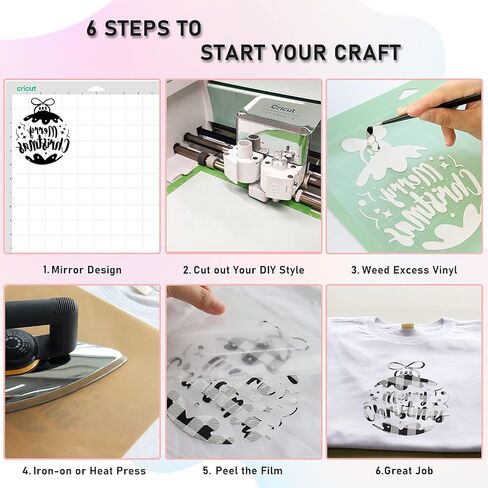 Bonnyhtv Buffalo Plaid HTV Vinyl 12" x 5ft، حديد على الفينيل للكريكات والنقش، لفافة فينيل منقوشة باللون الأبيض والأسود للقمصان والحقائب والمناديل والوسائد والقبعات والجوارب وديكورات عيد الميلاد in Kuwait