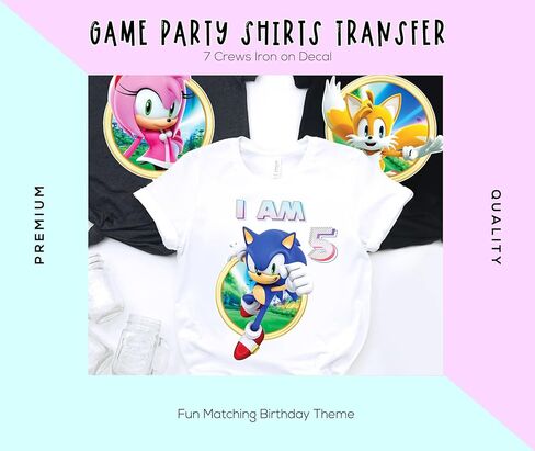 قمصان عيد ميلاد قابلة للكي على النقل لأفراد العائلة - تي شيرت متطابق مطبوع عليه ذيل القنفذ الأزرق صورة ظلية لملصقات حرارية من الفينيل مزخرفة لمستلزمات تزيين حفلات أعياد الميلاد صبي فتاة in Kuwait