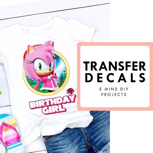 قمصان عيد ميلاد قابلة للكي على النقل لأفراد العائلة - تي شيرت متطابق مطبوع عليه ذيل القنفذ الأزرق صورة ظلية لملصقات حرارية من الفينيل مزخرفة لمستلزمات تزيين حفلات أعياد الميلاد صبي فتاة in Kuwait