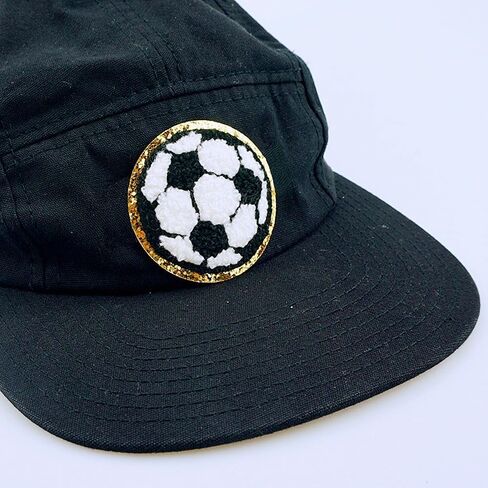 SaktopDeco 12 PCS Soccer Ball Patch Gold Edges Chenille Patches Football Iron On Patch Sports Patches for Hat Bags DIY Repair in Saudi Arabia
