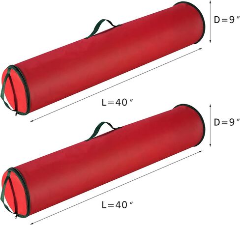 حقيبة تخزين ورق تغليف الهدايا من Elf Stor، بقطر 9 بوصة × طول 40 بوصة، يمكن أن تناسب ما يصل إلى 25 لفة، باللون الأخضر in Kuwait