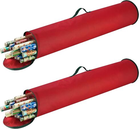 حقيبة تخزين ورق تغليف الهدايا من Elf Stor، بقطر 9 بوصة × طول 40 بوصة، يمكن أن تناسب ما يصل إلى 25 لفة، باللون الأخضر in Kuwait