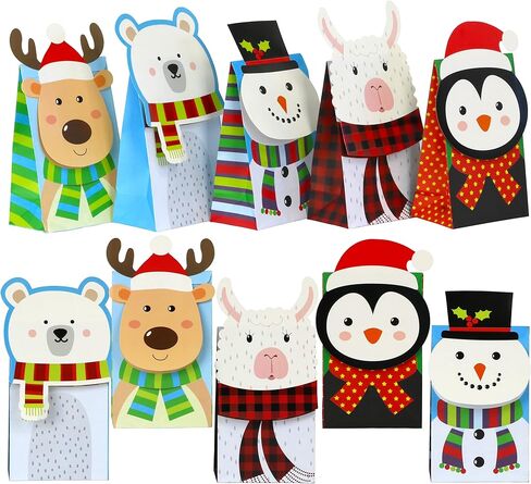 Iconikal Christmas Die-Cut Flip Over Treat & Gift Bags, 20-Count in Saudi Arabia