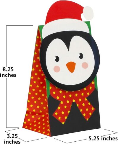 Iconikal Christmas Die-Cut Flip Over Treat & Gift Bags, 20-Count in Saudi Arabia