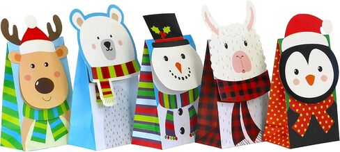 Iconikal Christmas Die-Cut Flip Over Treat & Gift Bags, 20-Count in Saudi Arabia