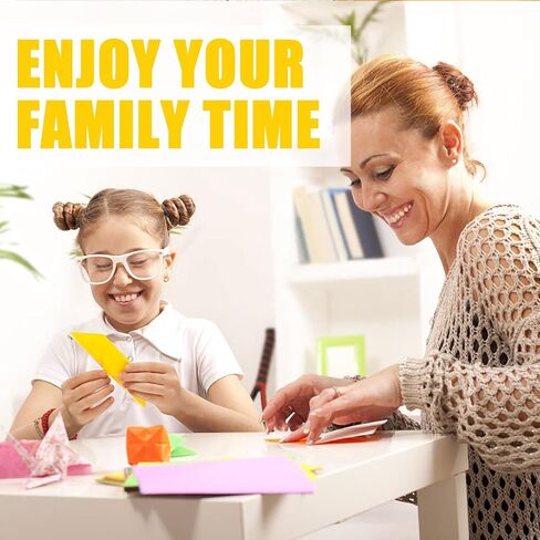 YYUNJINI ورق اوريغامي للأطفال والكبار هدايا عيد الميلاد، ورق بناء بألوان متنوعة 200 ورقة 20 مجموعة ورق ملون، شرائط ورقية قابلة للطي DIY مجموعة ورق حرفية فنية مع مشاريع كتاب اوريغامي in Kuwait