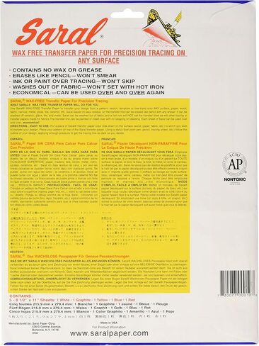 Saral, Blue Wax Free Transfer Paper Sampler Includes 1 Each of White Graphite, Yellow, Red in Saudi Arabia