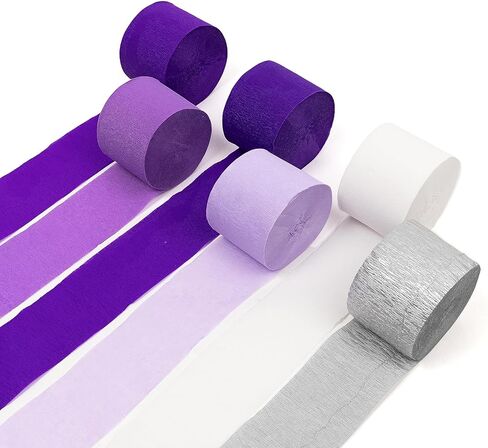 HOUSE OF PARTY Brown Crepe Paper Streamers | 6 Crepe Paper Rolls 492ft (1.8 Inch x 82 Ft/Roll) | 4 Shades of Copper Crepe, Blush Crepe & Dusty Rose Crepe Streamers for Wedding and Party Decoration in Saudi Arabia
