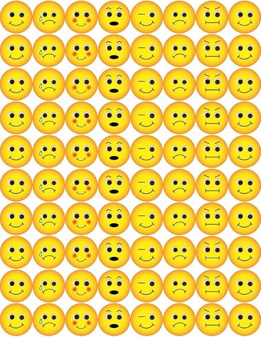 Hygloss Products Emoji Emoticon Stickers - 480 Stickers - 1 Inch, 20 Sheets in Saudi Arabia