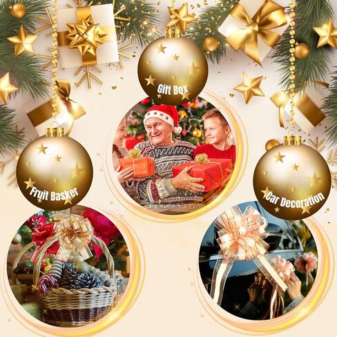 20 قطعة من شريط تغليف الهدايا على شكل فيونكة سحب كبيرة لسلال هدايا الزفاف، شريط لف هدايا ملون، فيونكات سحب وهدايا تزيين وتزيين الزهور in Kuwait