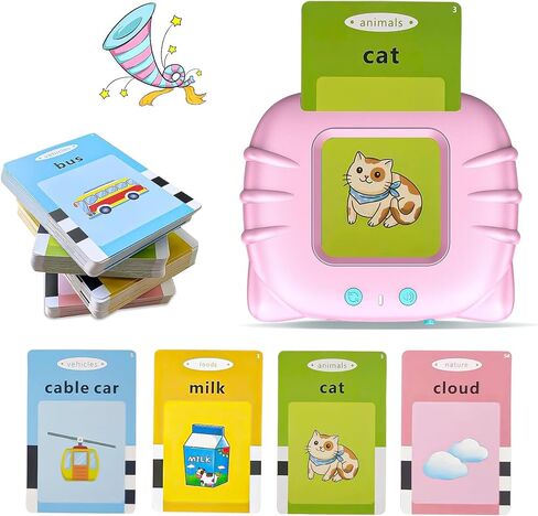 بطاقات فلاش ناطقة للأطفال من 3 إلى 6 ألعاب تعليمية لكلمات البصر، ألعاب تعليمية للأطفال الصغار من makolle ألعاب حسية لعلاج النطق للأطفال المصابين بالتوحد 224 كلمة بصرية بطاقات تعليمية هدايا عيد ميلاد للأولاد والبنات in Kuwait
