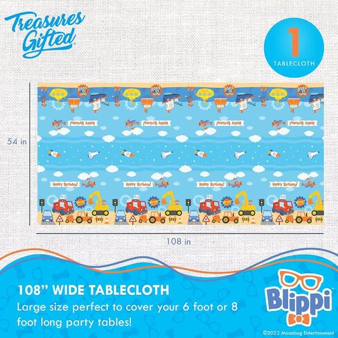 Treasures Gifted Officially Licensed Blippi Birthday Party Supplies Vehicle - Serves 24 Guests - Complete Set Blippi Party Supplies - Blippi Birthday Decorations, Blippi Plates, Cupcake Toppers & More in Saudi Arabia