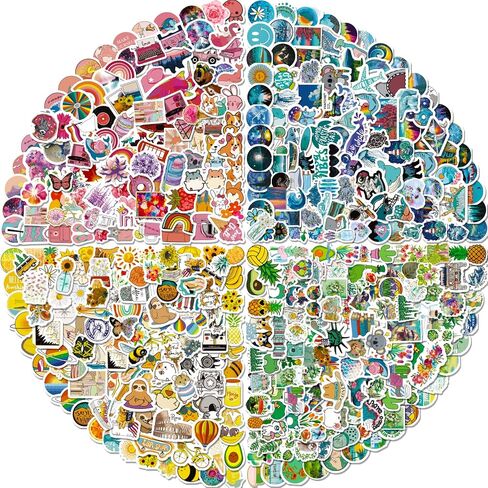 Arme Cool Waterproof Stickers for Water Bottles Bulk Sticker Pack 400PCS | Vinyl Random Stickers for Teens, Men, Adults, Laptop, Skateboard, Decal Stickers for Backpack, Assorted in Saudi Arabia