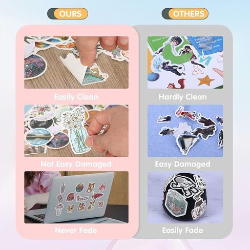 Arme Cool Waterproof Stickers for Water Bottles Bulk Sticker Pack 400PCS | Vinyl Random Stickers for Teens, Men, Adults, Laptop, Skateboard, Decal Stickers for Backpack, Assorted in Saudi Arabia