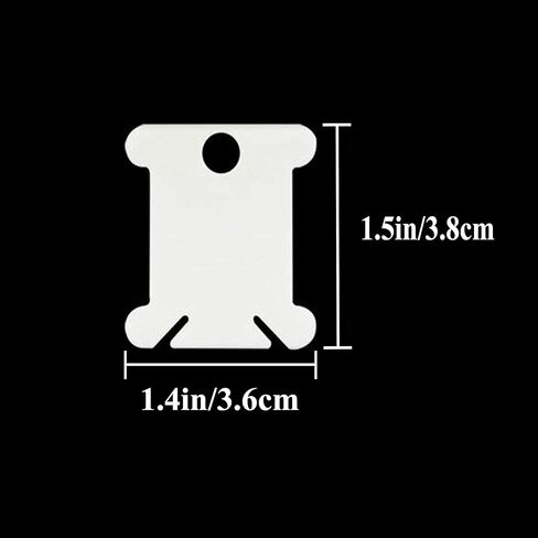 glacely 150 Pieces White Plastic Floss Bobbins – Embroidery Thread Cards Cross Stitch Bobbin – Floss Winder in Kuwait