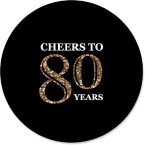 Big Dot of Happiness Adult 30th Birthday - Gold - Birthday Party Circle Sticker Labels - 24 Count in Kuwait