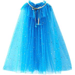 Girls Cape Cloak Princess Shining Halloween Christmas Dress Up Birthday (rainbow) in Kuwait