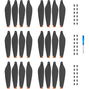 24 قطعة مراوح صغيرة 3 مع براغي متوافقة مع ملحقات استبدال أجنحة الشفرات الثلاثة DJI Mini (برتقالي) in Kuwait